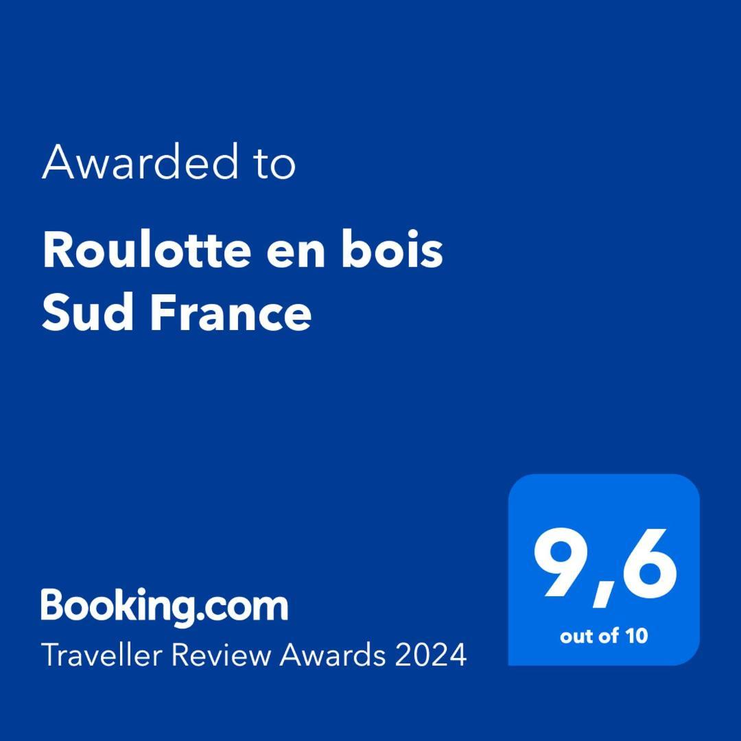 Gasthaus Roulotte En Bois Sud France Le Soler Exterior foto